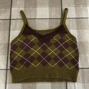 Knitted lace tank